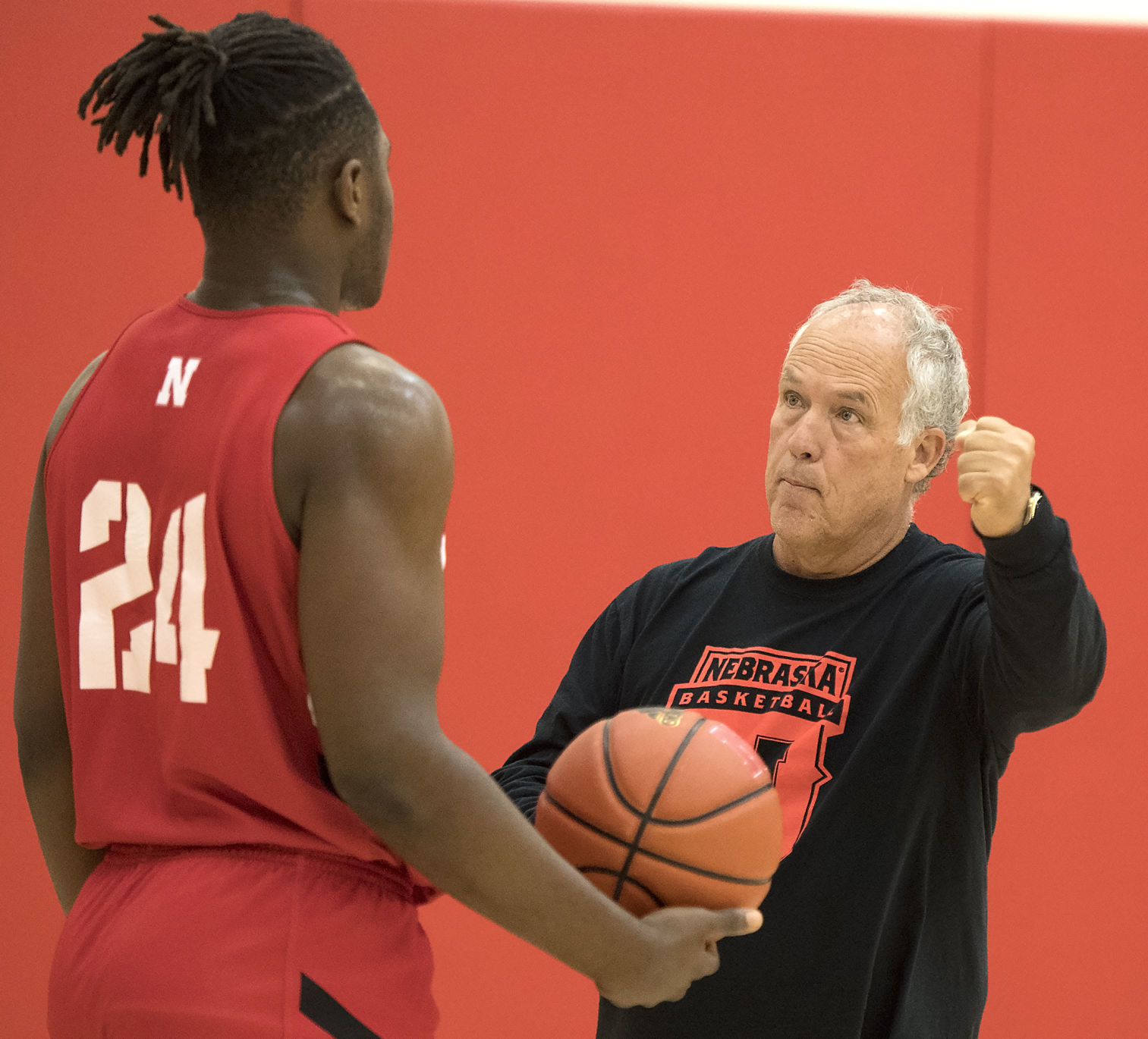 Nebraska hoops practice, 9.25